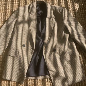 Plaid oversized blazer